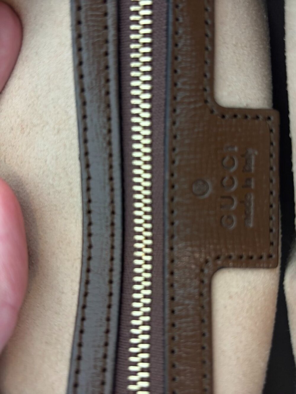 Gucci GG Supreme Monogram Small Horsebit 1955 Shoulder Bag Beige Brown Sugar - Picture 10 of 16